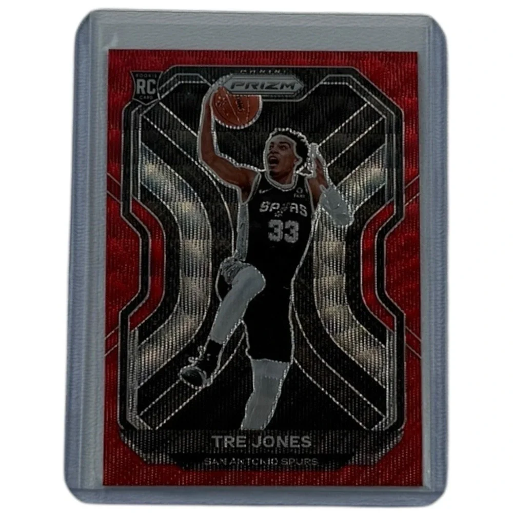 2020-21 Panini Prizm Tre Jones Red Wave Prizm Rookie RC #291‎ San Antonio Spurs